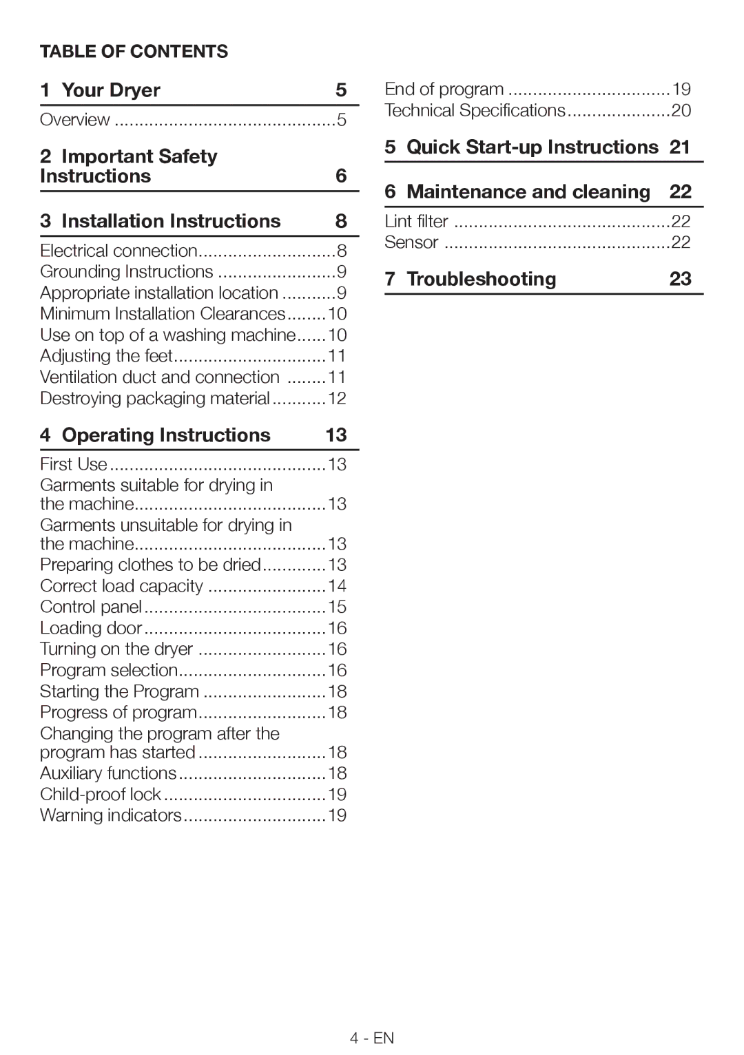 Blomberg DV16540NBL00 installation instructions Your Dryer 