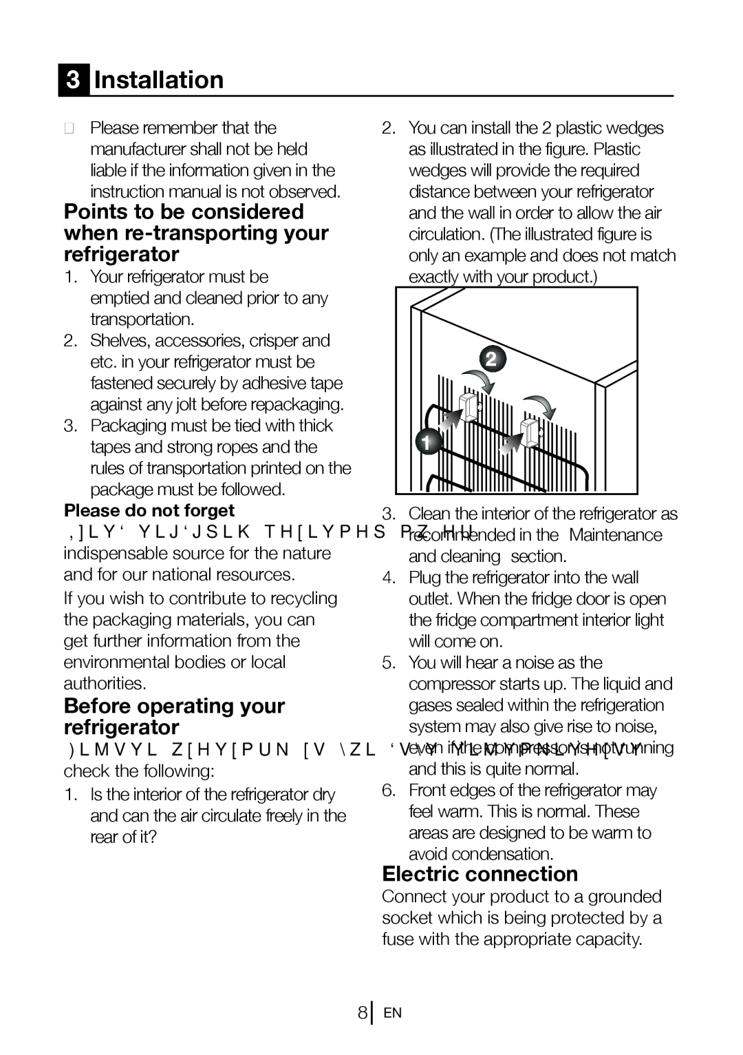 Blomberg FNT 9670 XT manual Installation, Before operating your refrigerator, Electric connection, Please remember that 