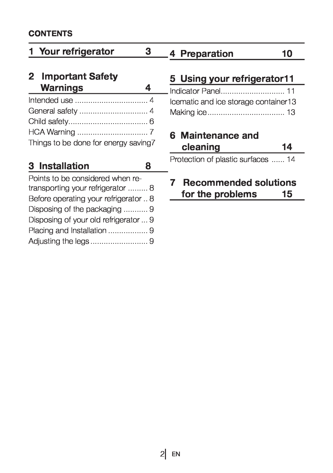 Blomberg FNT 9670 XT Your refrigerator, 2Important Safety Warnings4, Installation, Preparation, Using your refrigerator11 
