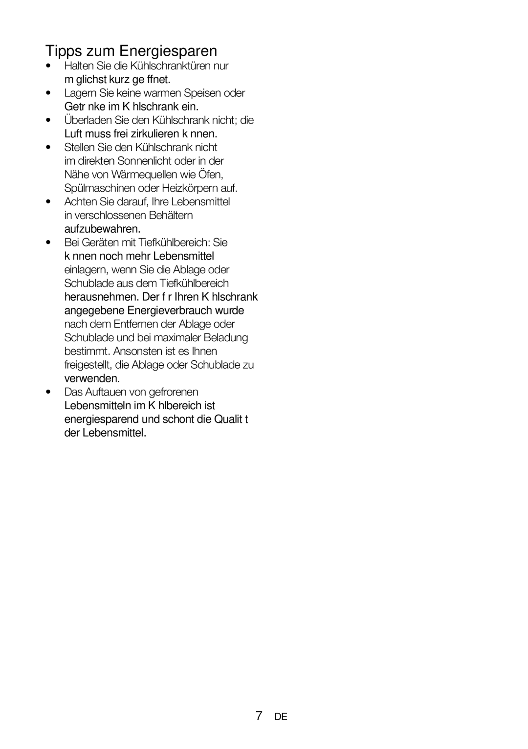 Blomberg FNT 9670 manual Tipps zum Energiesparen 