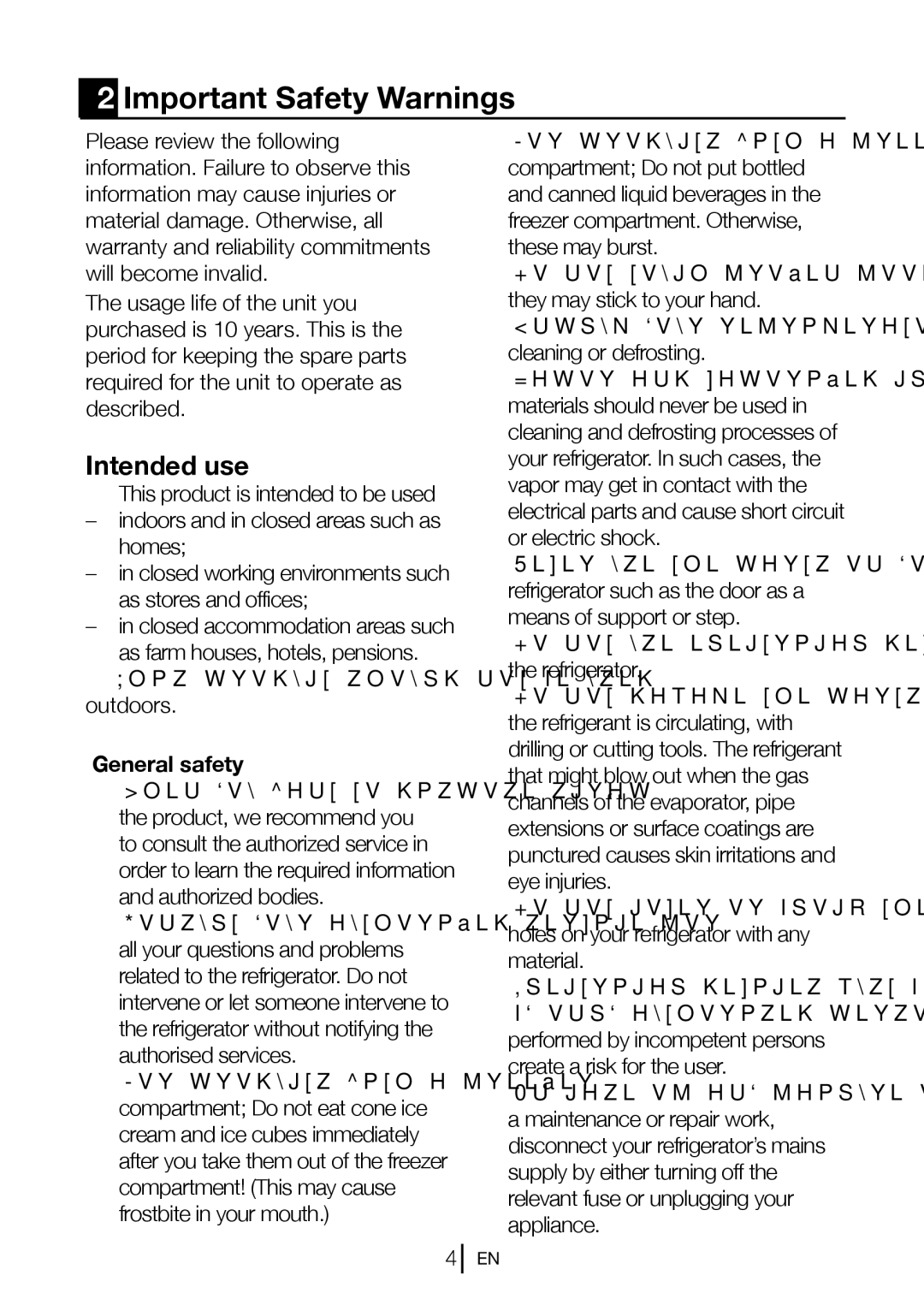 Blomberg FNT 9670 manual Important Safety Warnings, Intended use, General safety 