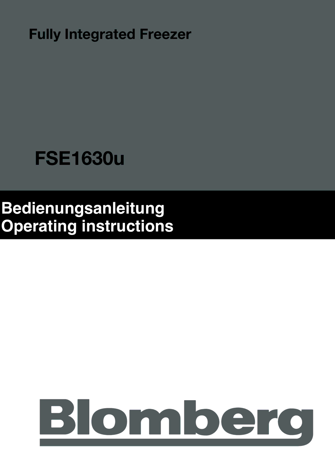 Blomberg FSE1630u manual 