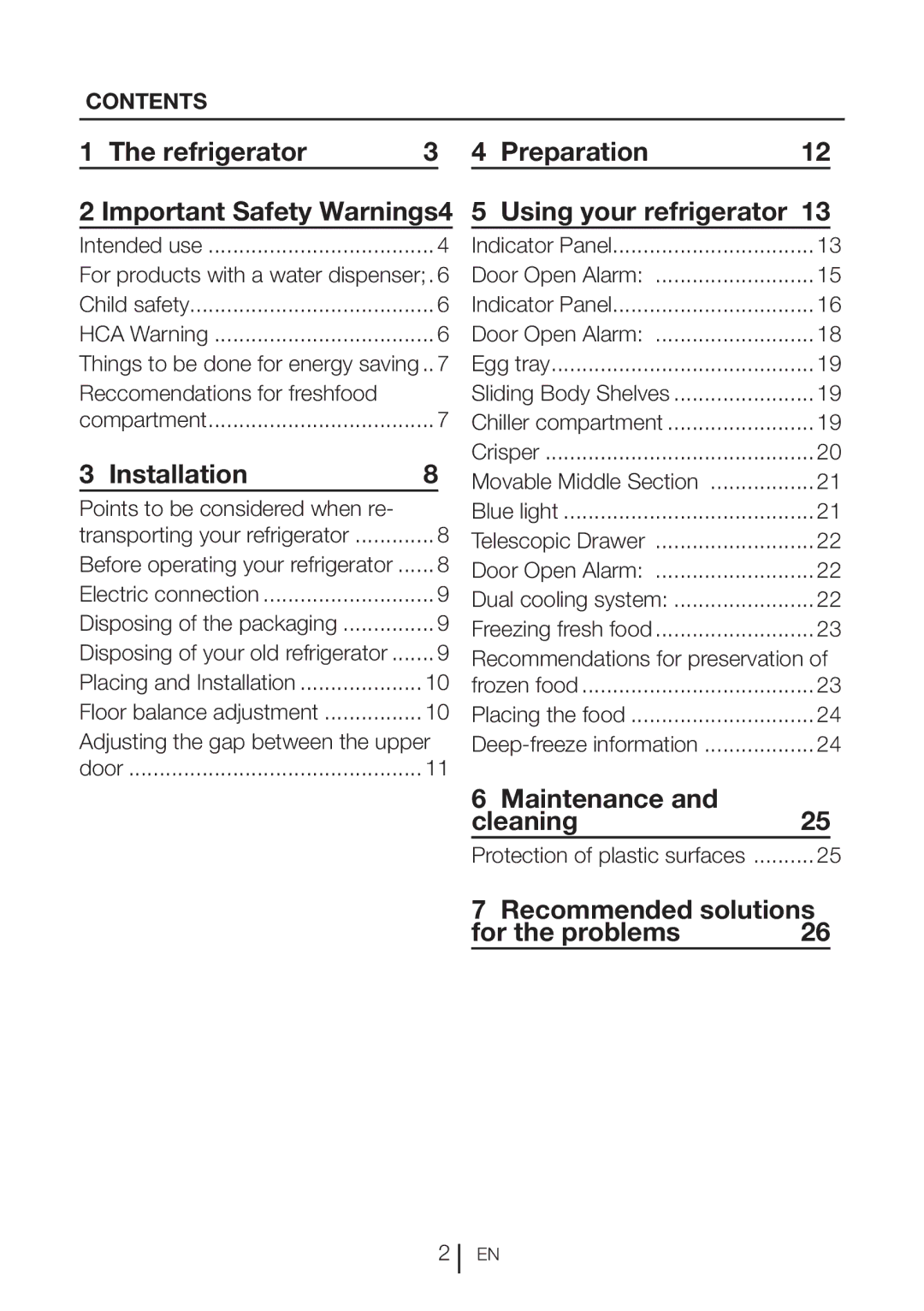 Blomberg KFD 9952 X, KFD 9950 X Refrigerator Preparation Important Safety Warnings4, Installation, Using your refrigerator 