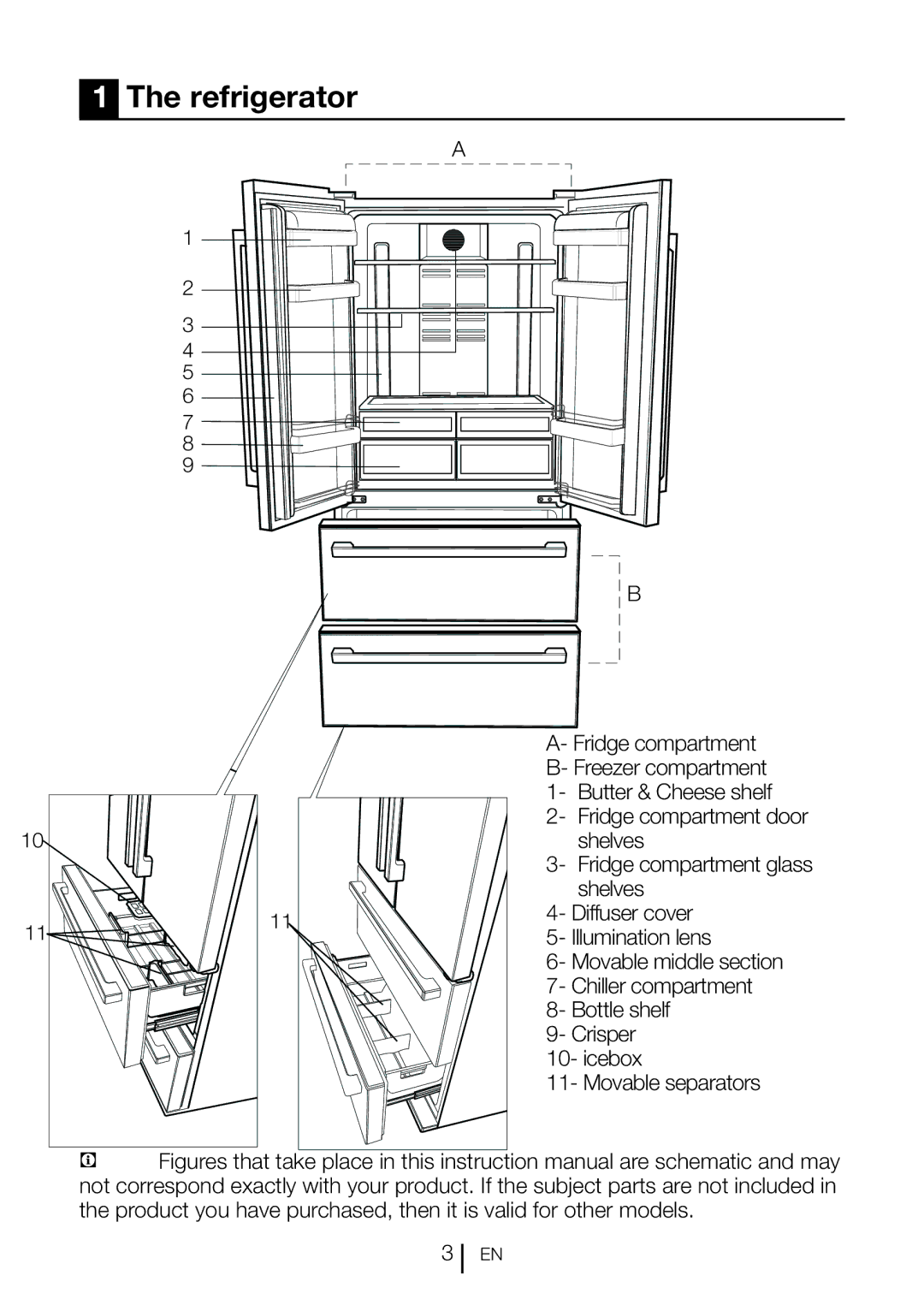 Blomberg KFD 9950 X, KFD 9952 X manual Refrigerator 