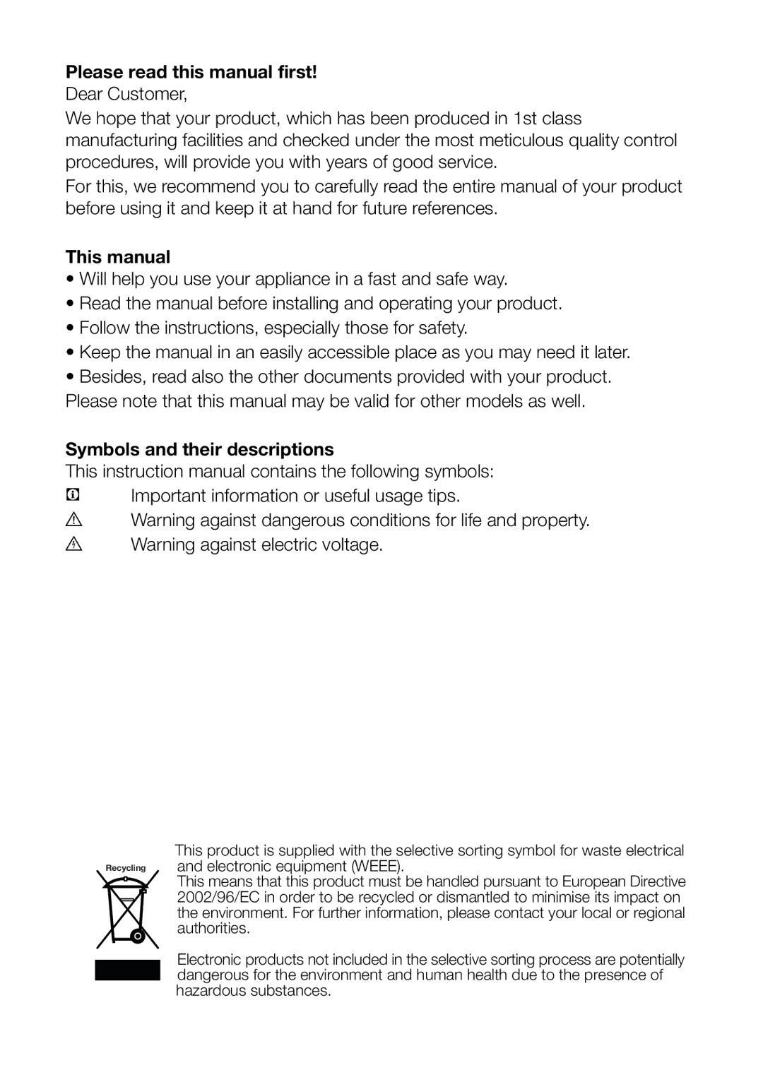 Blomberg KGM 9680 PX Please read this manual first 