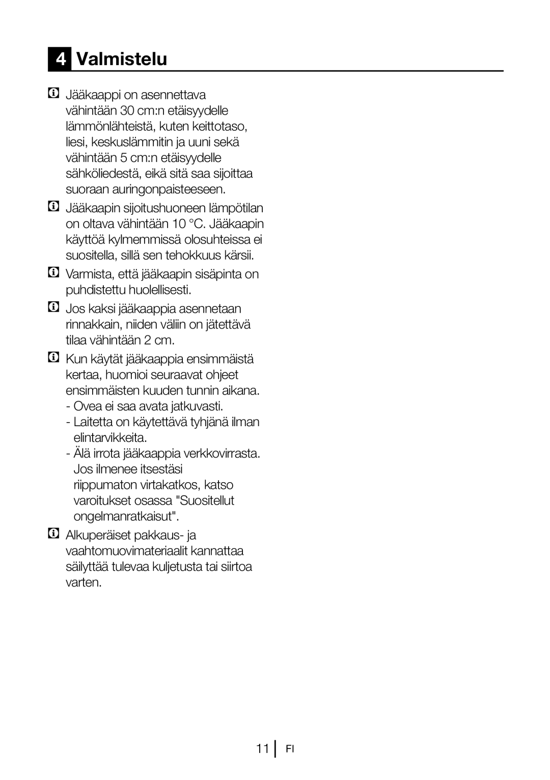 Blomberg KND 9651 XA+, KND 9651 A+ operating instructions Valmistelu 