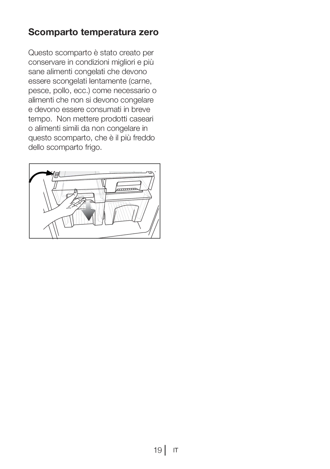 Blomberg KND 9861 XA++ manual Scomparto temperatura zero 