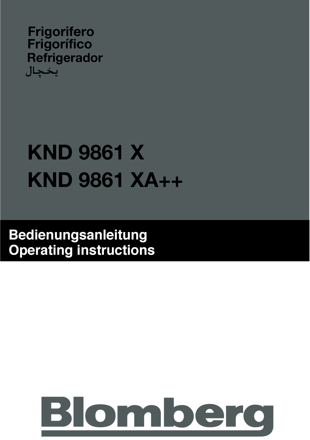 Blomberg KND 9861 XA++ manual لاچخی 