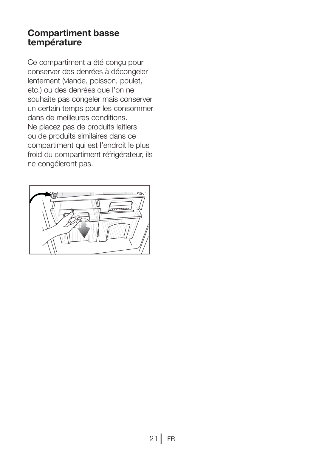 Blomberg KND 9861 XA++ manual Compartiment basse température 