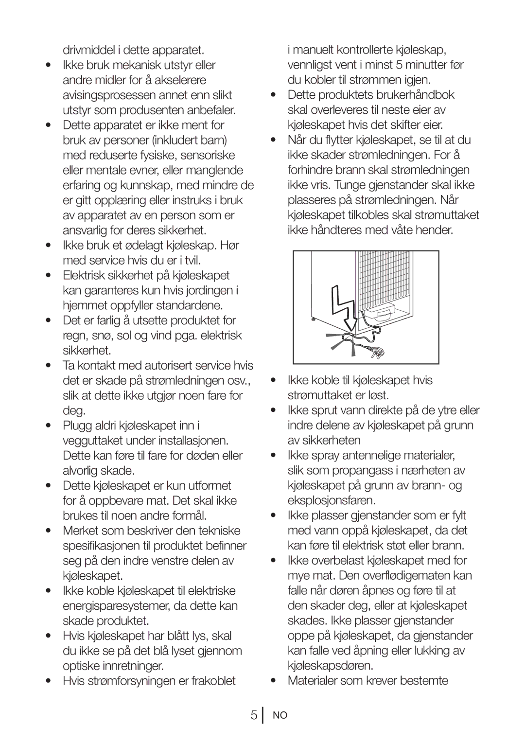 Blomberg KNM1551iFA+, KNM 1551 IA+ operating instructions Drivmiddel i dette apparatet 