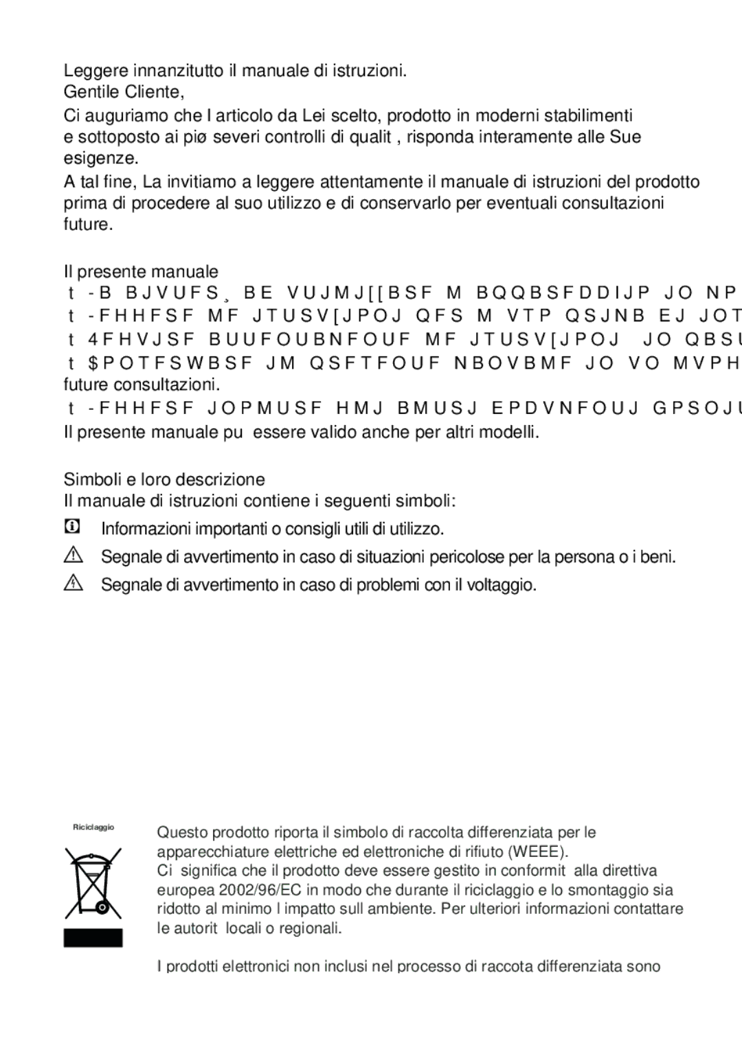 Blomberg KNM 9860 A+ Leggere innanzitutto il manuale di istruzioni, Il presente manuale, Simboli e loro descrizione 