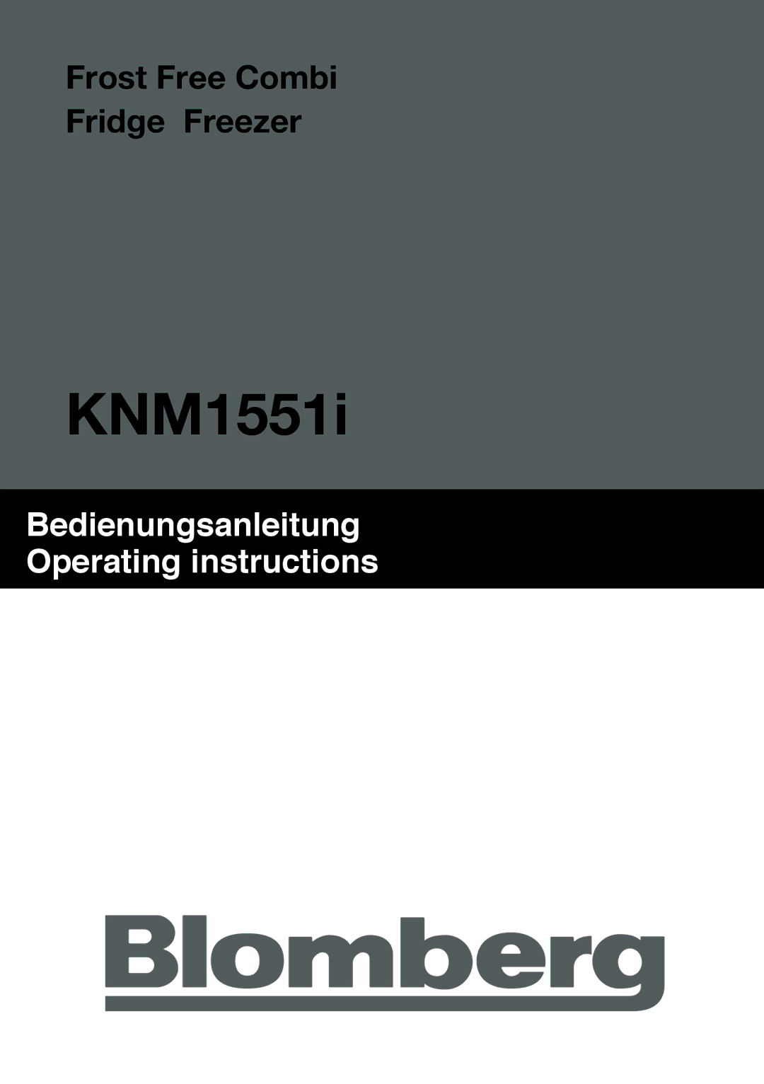 Blomberg KNM1551i manual 