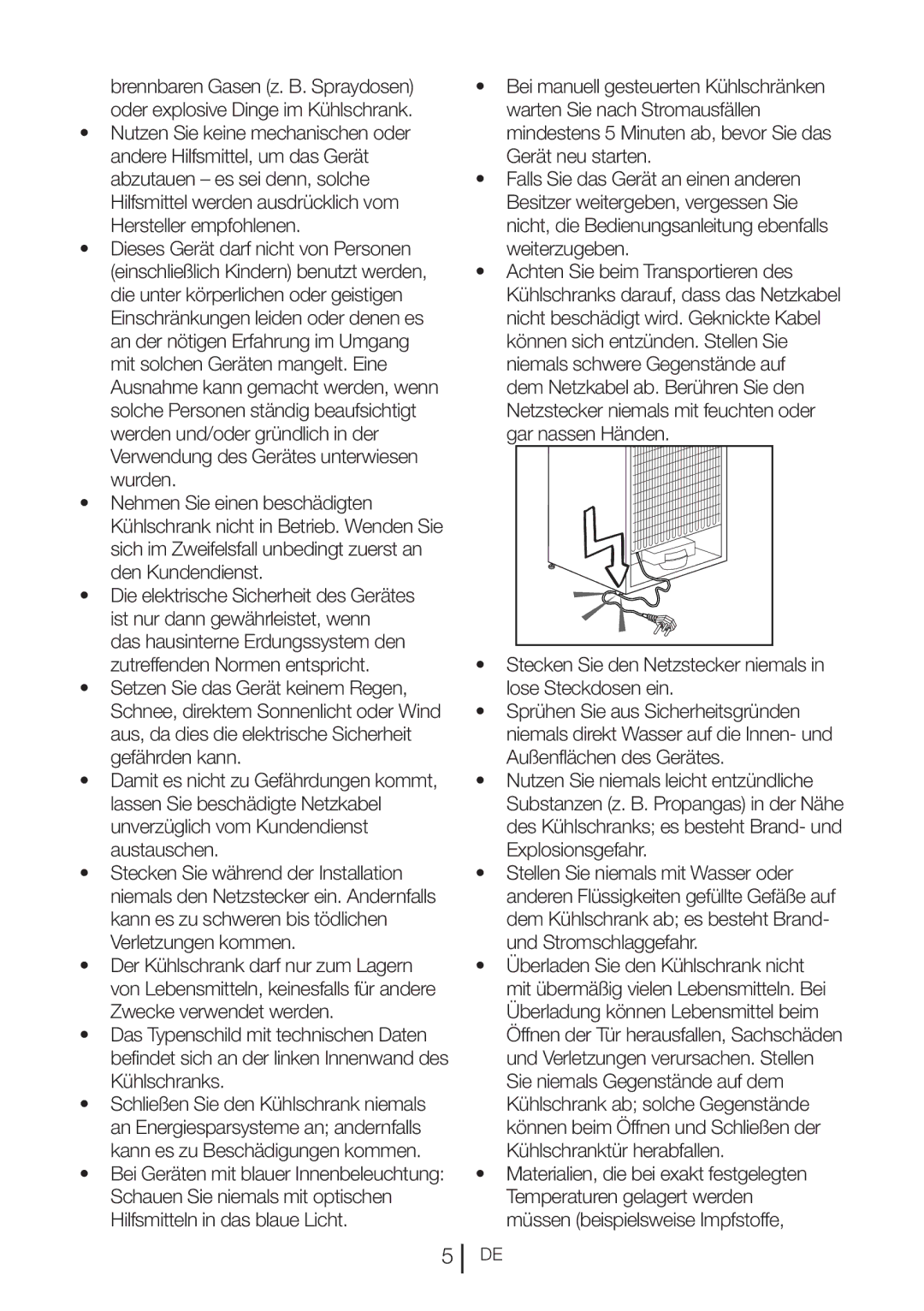 Blomberg KQD 1360X A+ manual Dieses Gerät darf nicht von Personen, Hilfsmitteln in das blaue Licht, Gerät neu starten 