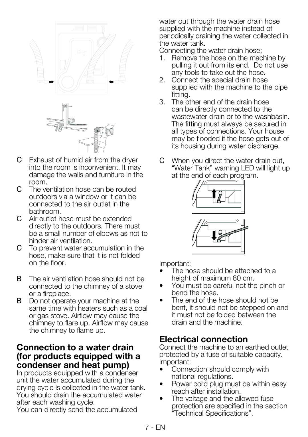 Blomberg TKF 7230 manual Electrical connection, Technical Specifications 