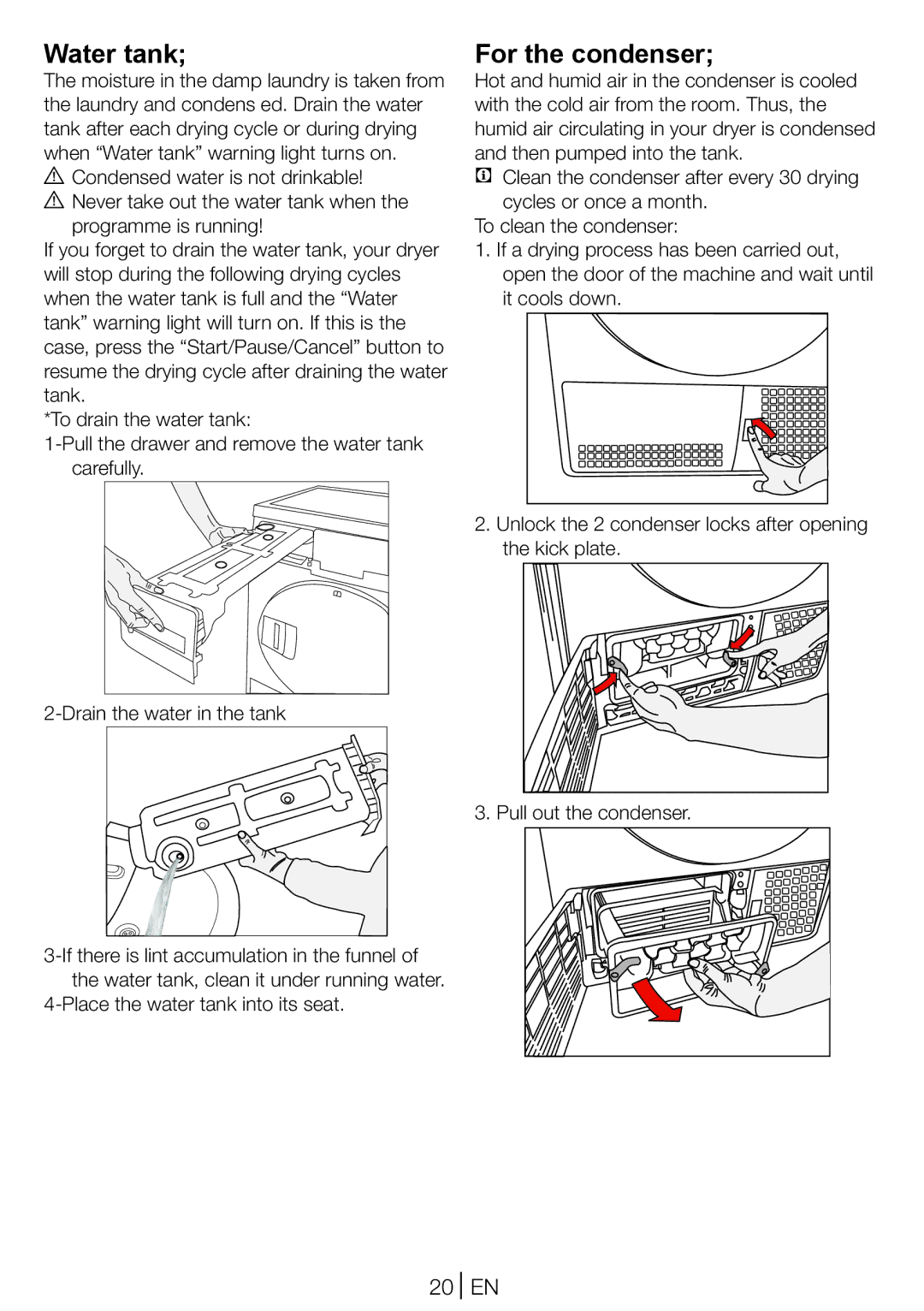 Blomberg TKF 8431 A, TKF 8431 S manual 20 EN, Place the water tank into its seat 