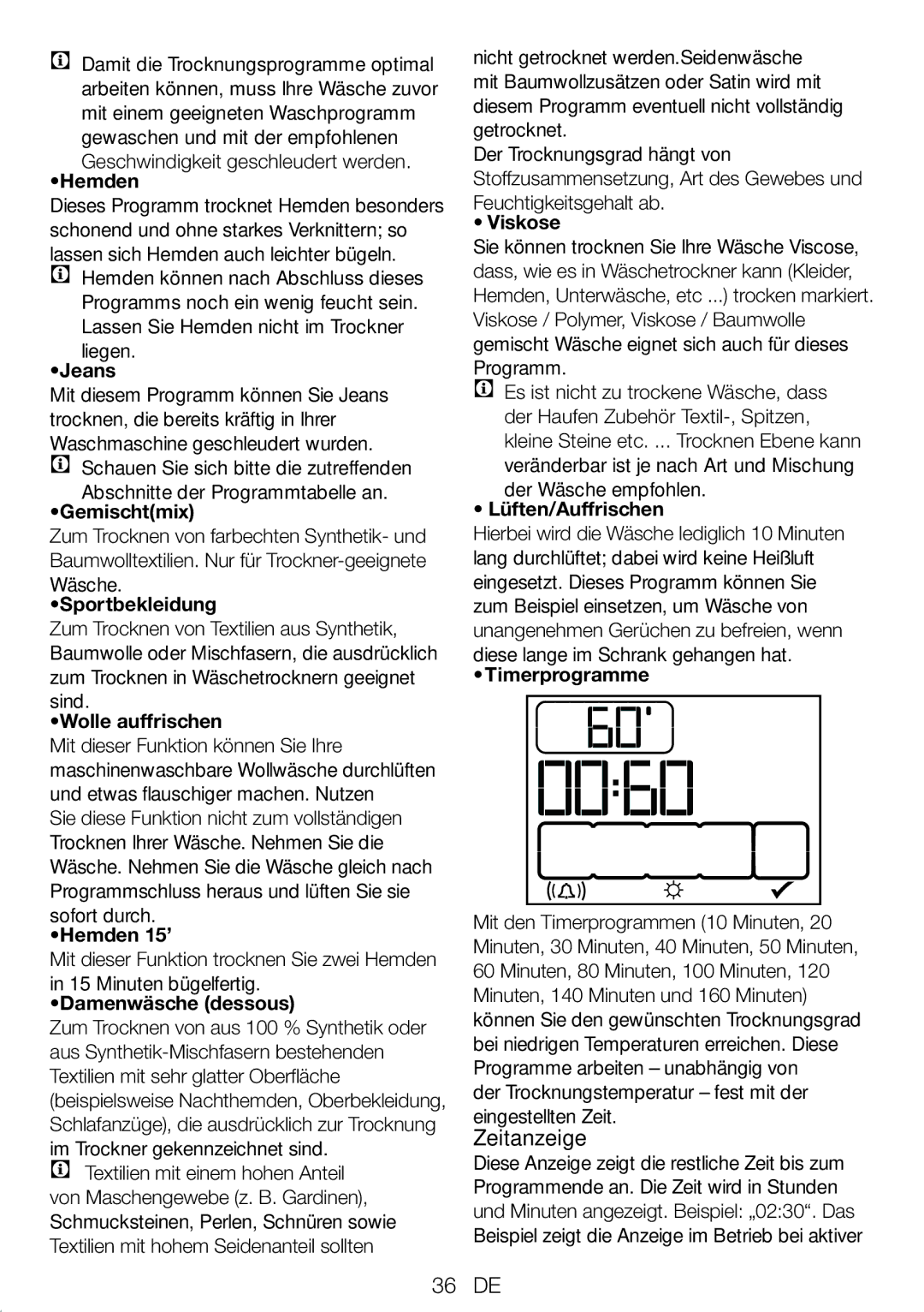 Blomberg TKF 8431 A manual Zeitanzeige 