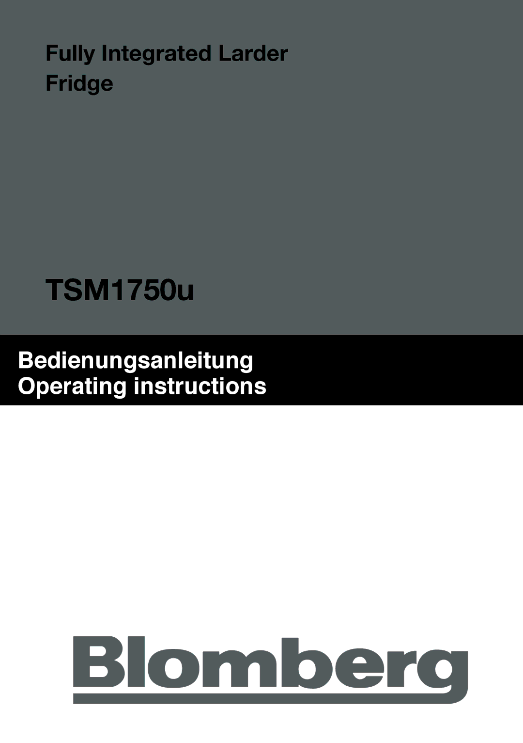 Blomberg TSM1750u manual 