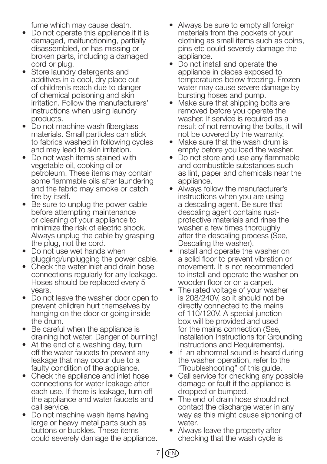 Blomberg WM 67121 NBL00 installation instructions 