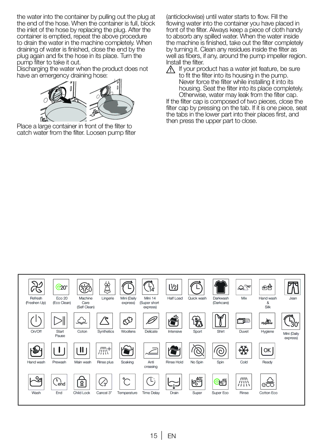 Blomberg WNF 7321 AE20, WNF 7341 AE20, WNF 7361 AE20, WNF 7301 WE20 user manual Eco 