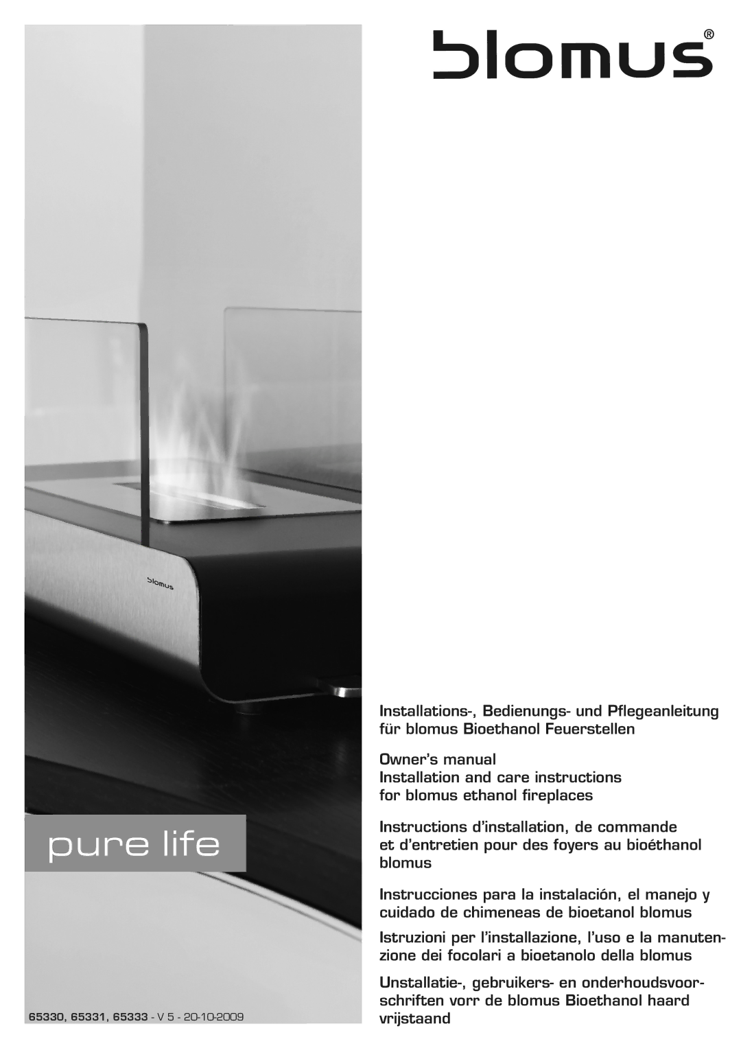 Blomus 65330 owner manual Pure life 