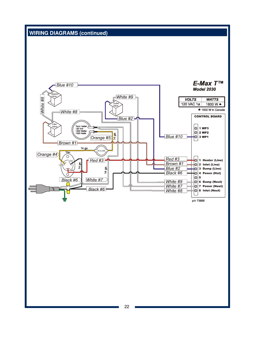 Bloomfield 2030 owner manual WIRING DIAGRAMS continued 