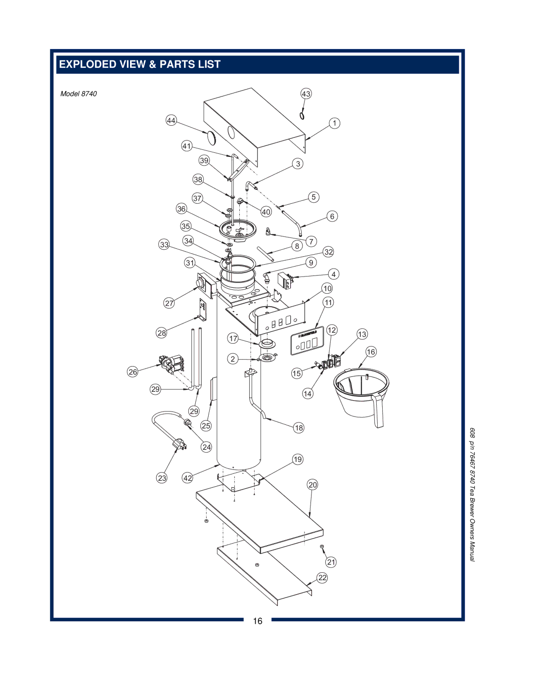 Bloomfield 8740 owner manual Model 