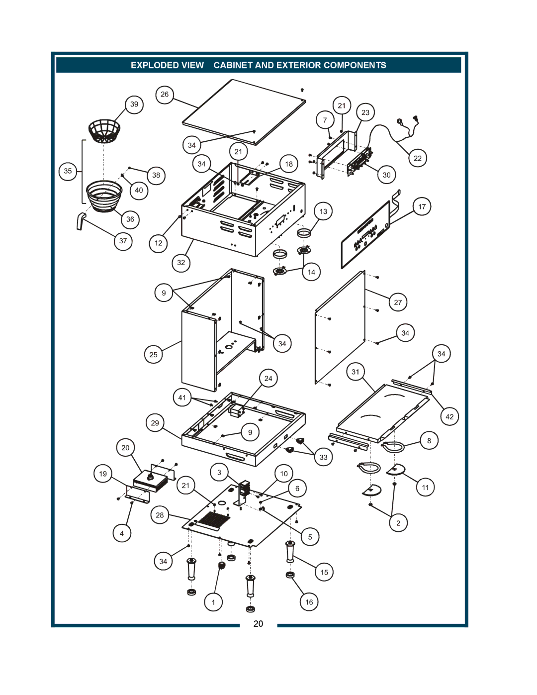 Bloomfield 9421 (SS2-HE) owner manual Exploded View Cabinet and Exterior Components 