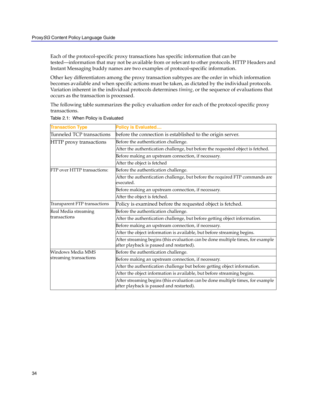 Blue Coat Systems Proxy SG manual Policy is examined before the requested object is fetched 