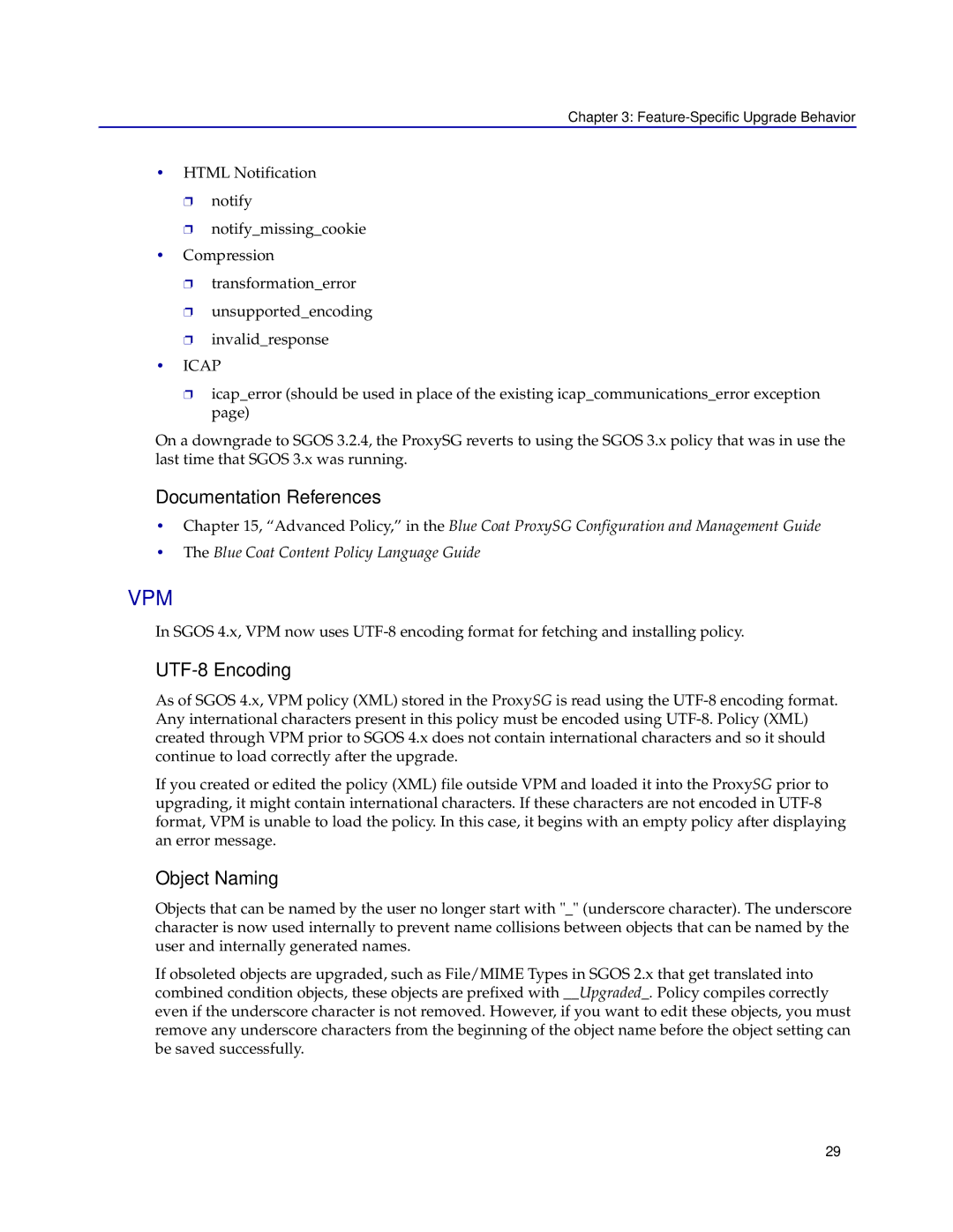 Blue Coat Systems SGOS 4.x manual UTF-8 Encoding, Object Naming 