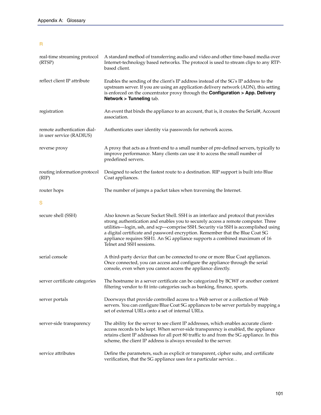 Blue Coat Systems Blue Coat Systems SG Appliance, SGOS Version 5.2.2 manual Network Tunneling tab 