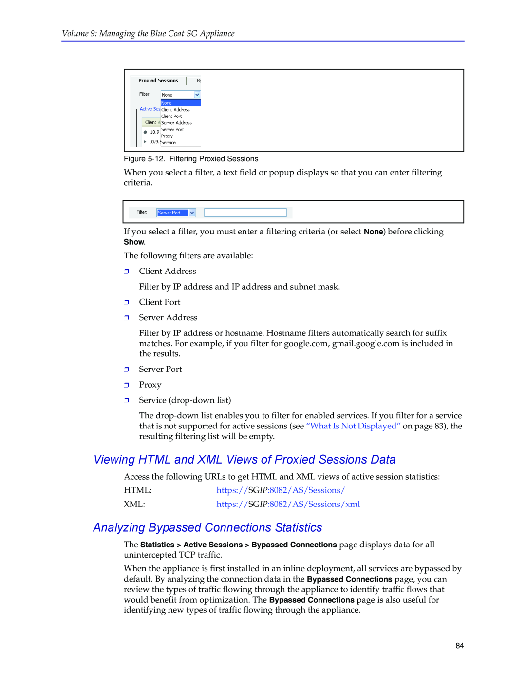 Blue Coat Systems SGOS Version 5.2.2, Blue Coat Systems SG Appliance manual Analyzing Bypassed Connections Statistics 