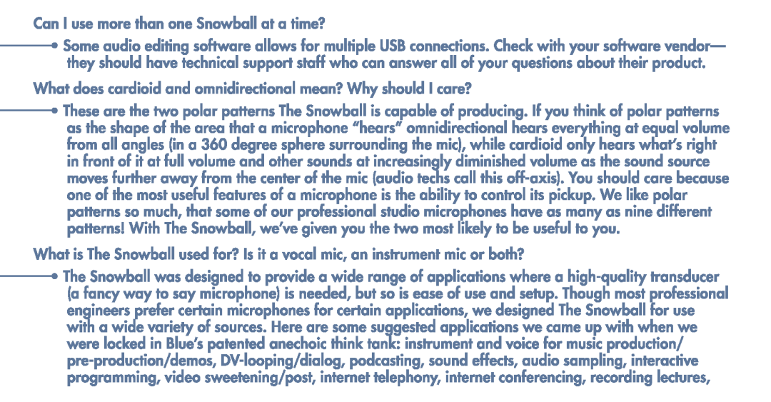 Blue Microphones SNOWBALL manual 