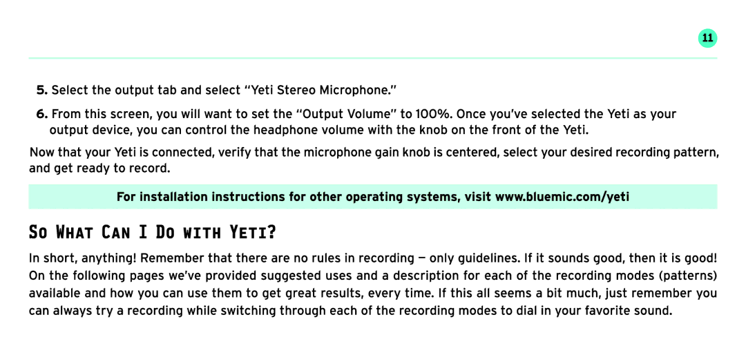 Blue Microphones YETI manual 