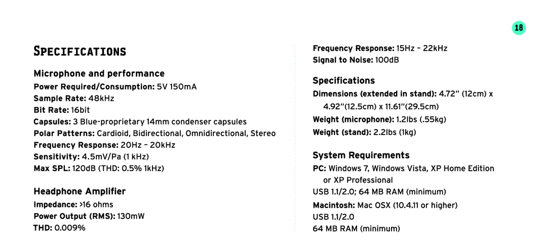 Blue Microphones YETI manual 