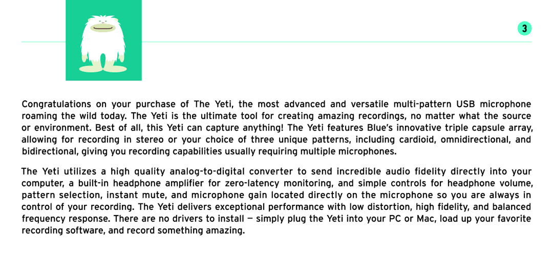 Blue Microphones YETI manual 