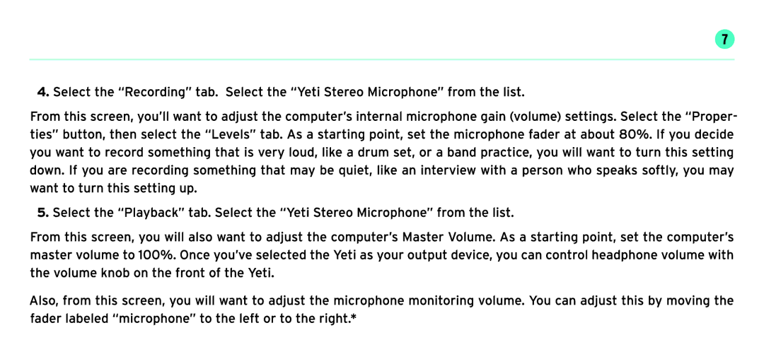 Blue Microphones YETI manual 