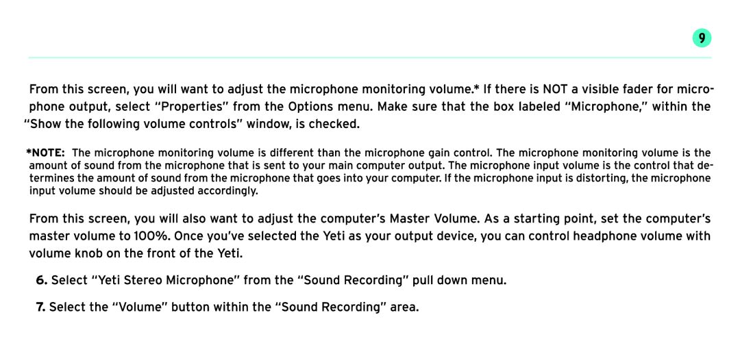 Blue Microphones YETI manual 