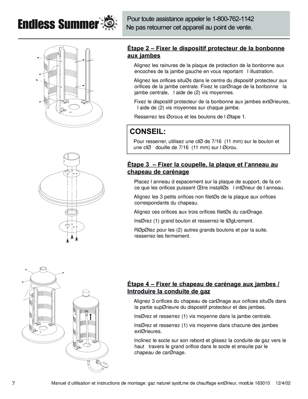 Blue Rhino 163010 owner manual Conseil 