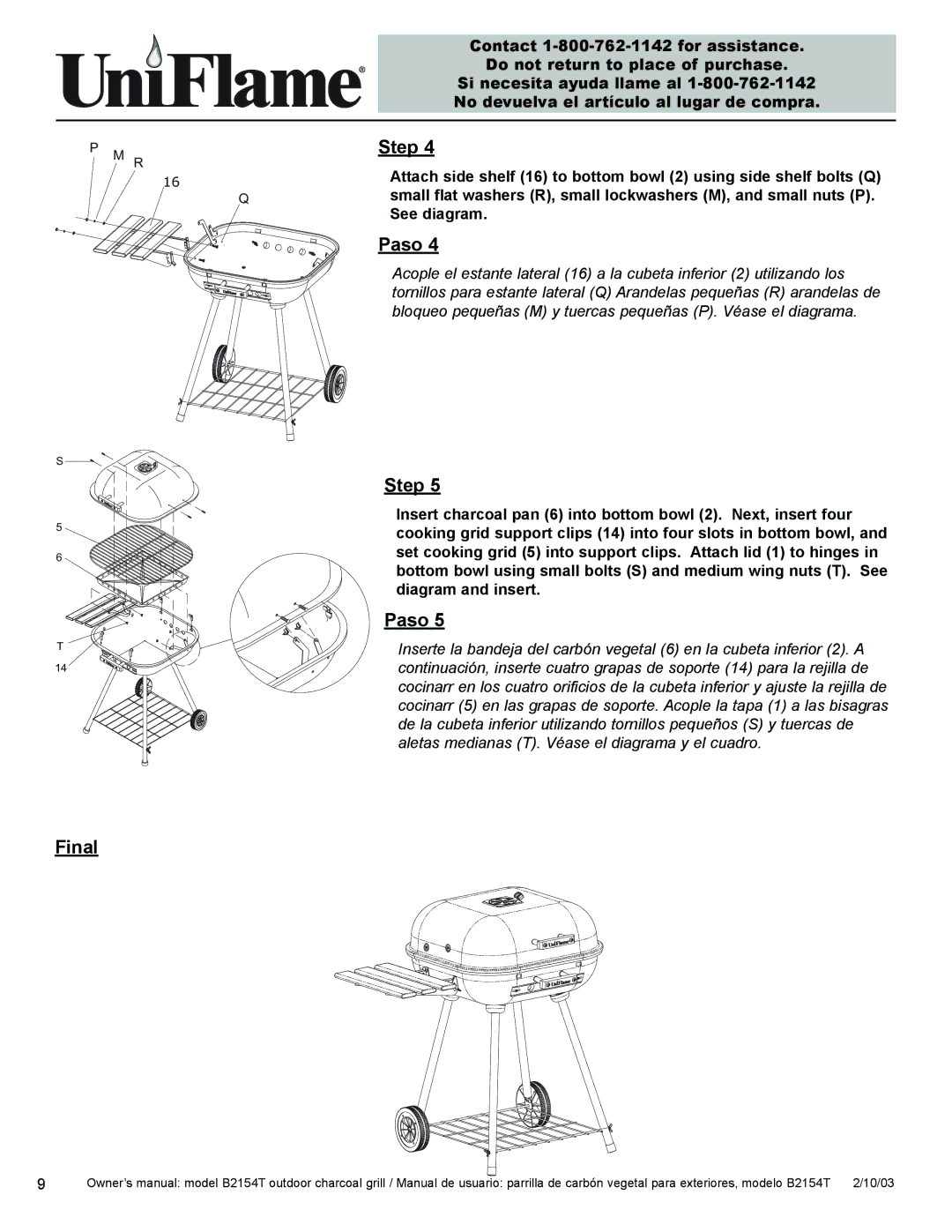 Blue Rhino B2154T owner manual Final 