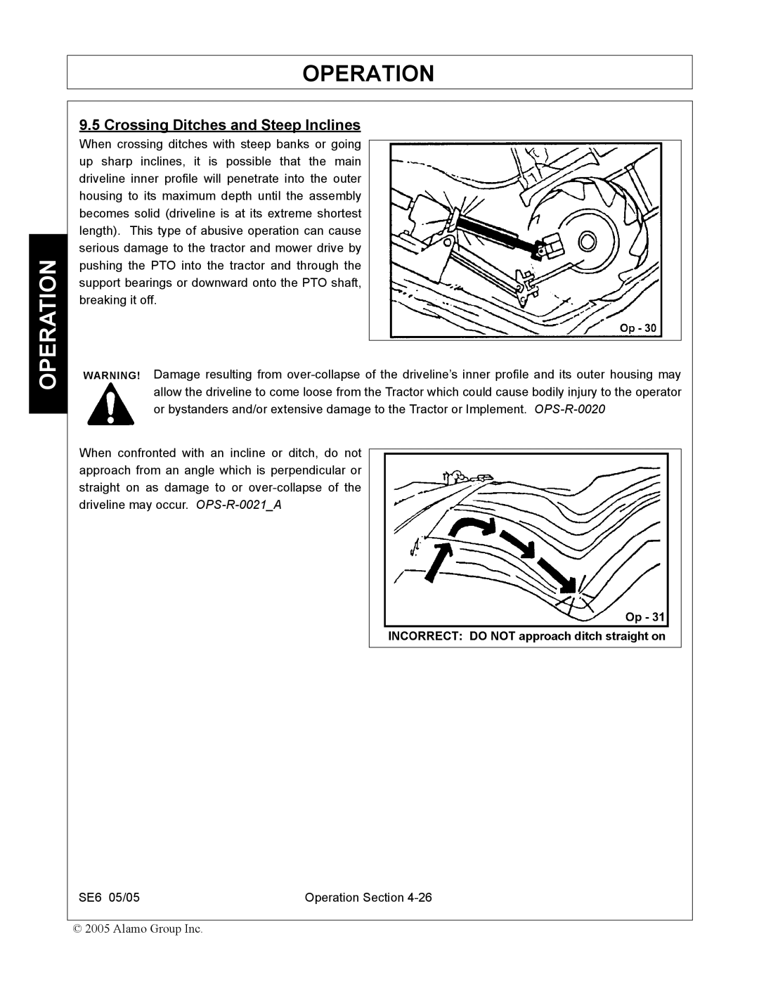 Blue Rhino FC-0007 manual Crossing Ditches and Steep Inclines 