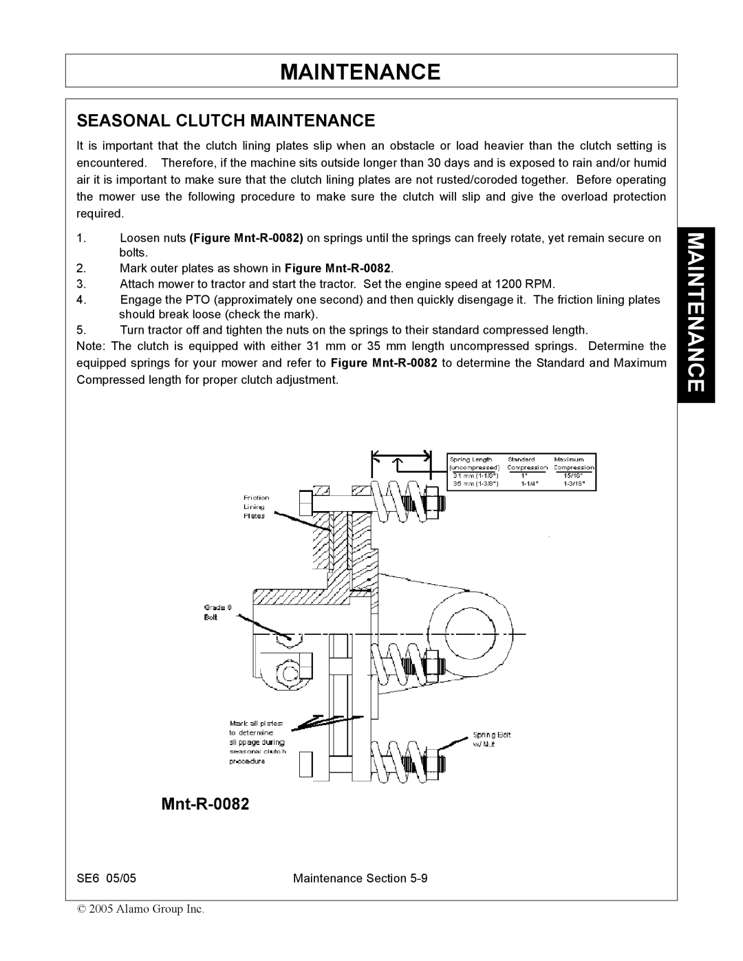 Blue Rhino FC-0007 manual Seasonal Clutch Maintenance 