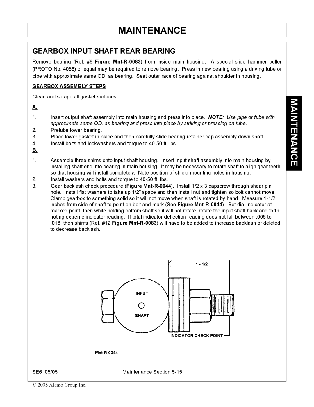 Blue Rhino FC-0007 manual Gearbox Input Shaft Rear Bearing, Gearbox Assembly Steps 