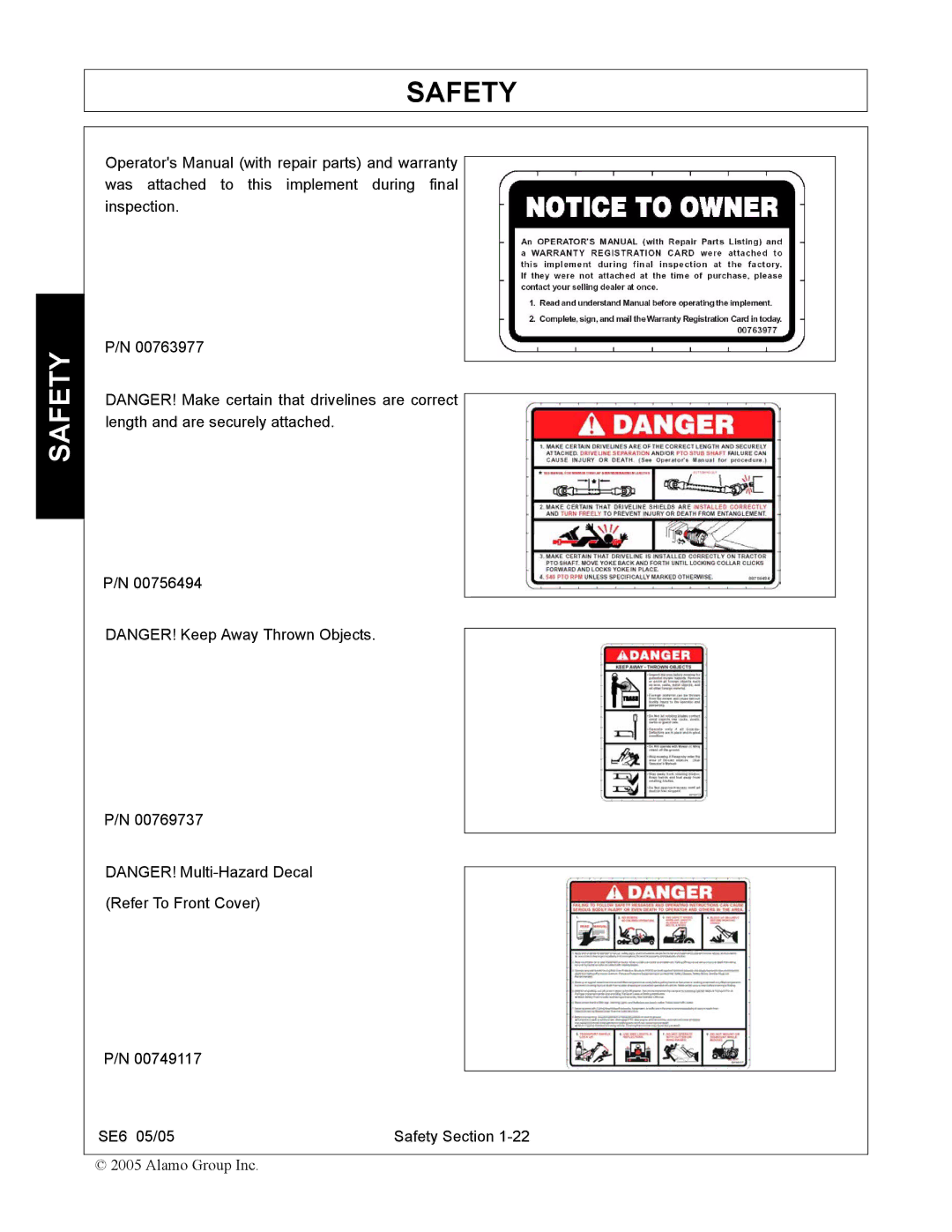 Blue Rhino FC-0007 manual Safety 