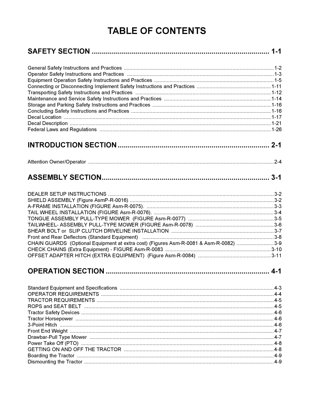 Blue Rhino FC-0007 manual Table of Contents 