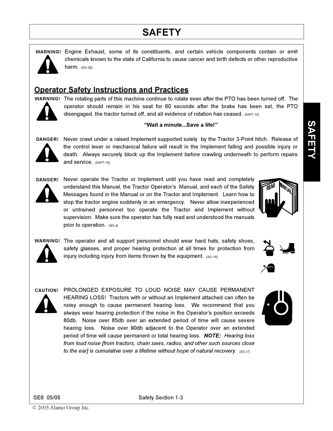 Blue Rhino FC-0007 manual Operator Safety Instructions and Practices, Wait a minute...Save a life 