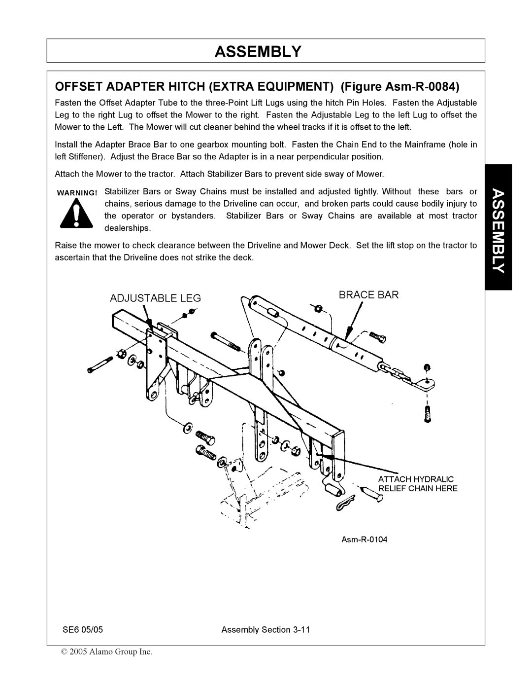 Blue Rhino FC-0007 manual Offset Adapter Hitch Extra Equipment Figure Asm-R-0084 