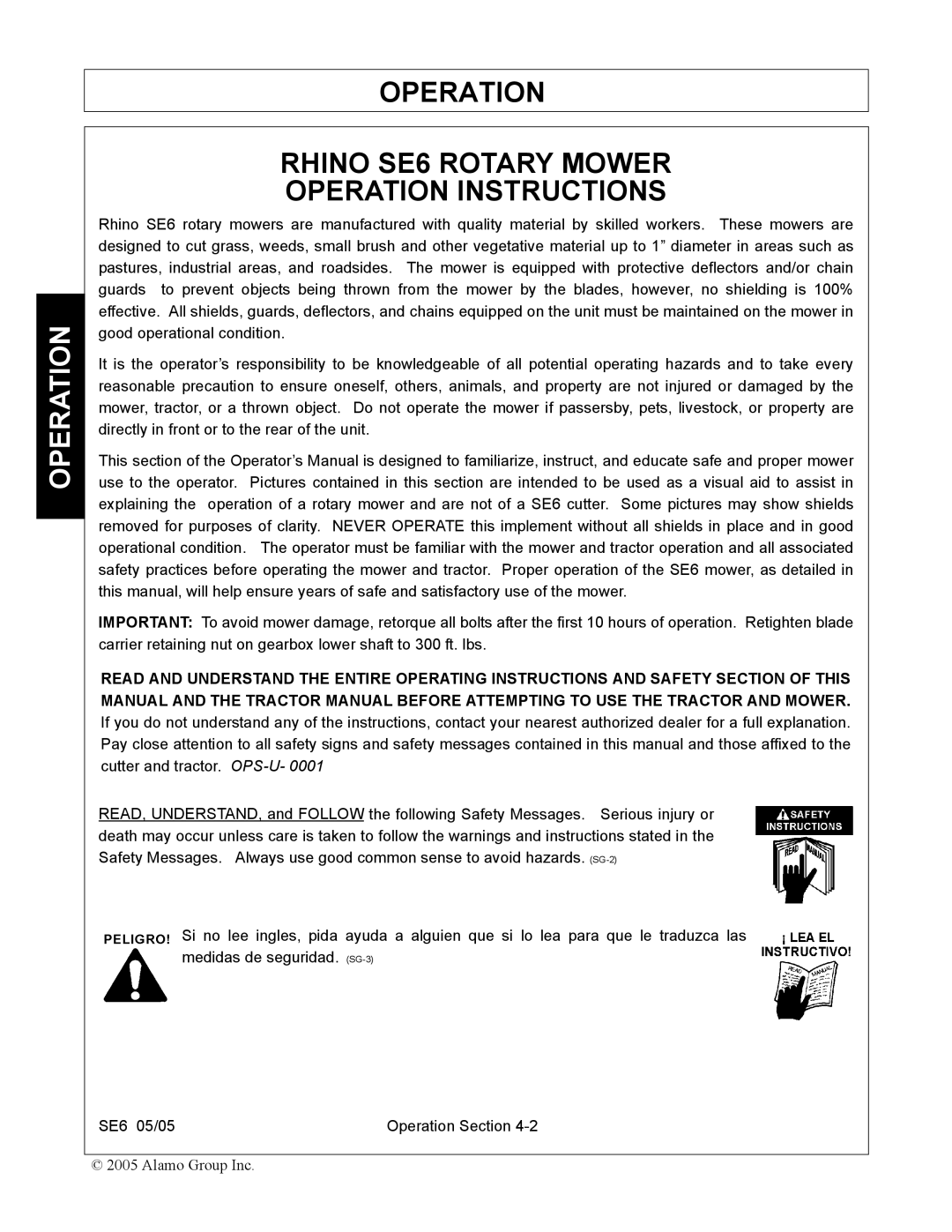 Blue Rhino FC-0007 manual Operation 