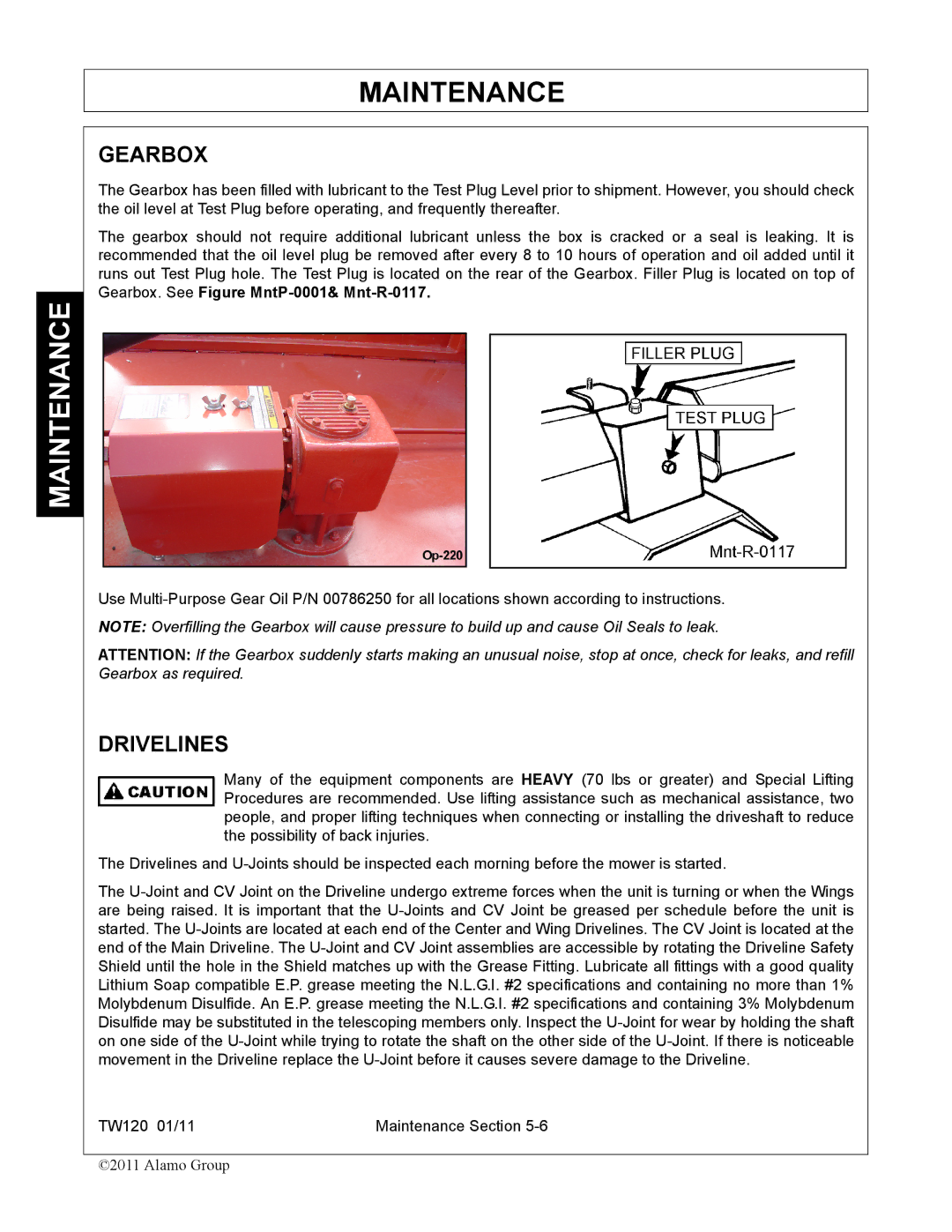 Blue Rhino FC-0024, FC-0025 manual Gearbox, Drivelines 