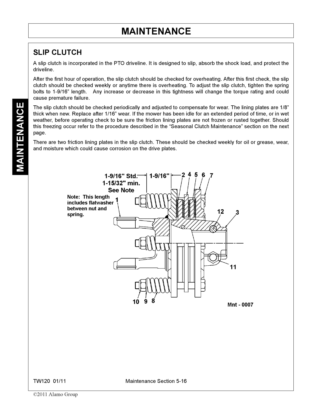 Blue Rhino FC-0024, FC-0025 manual Slip Clutch 