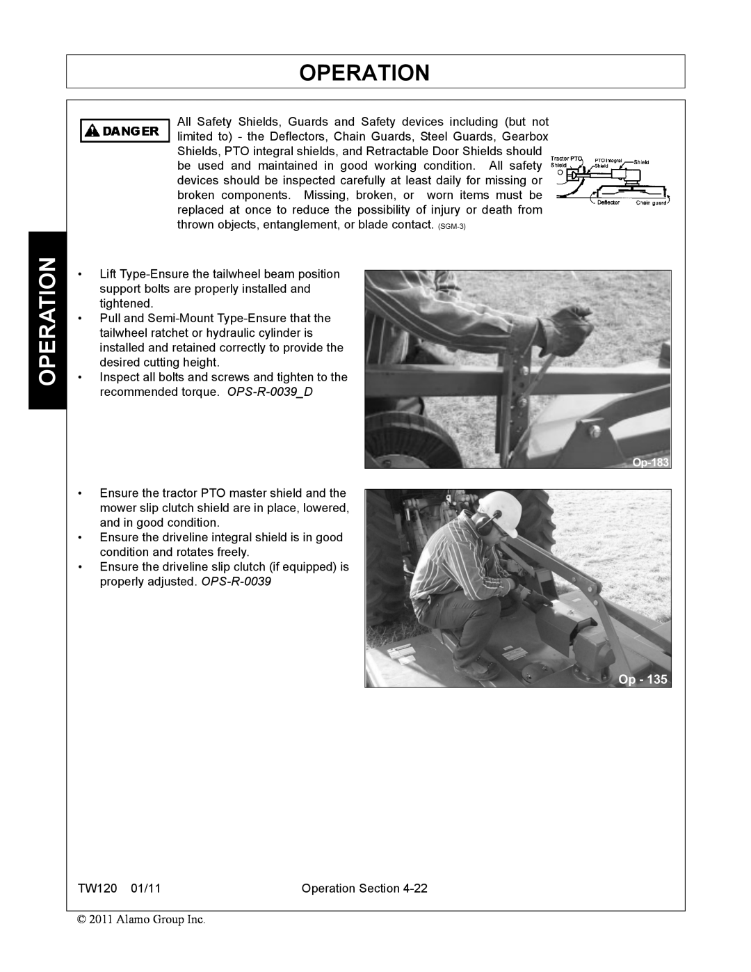 Blue Rhino FC-0024, FC-0025 manual Operation, TW120 01/11 
